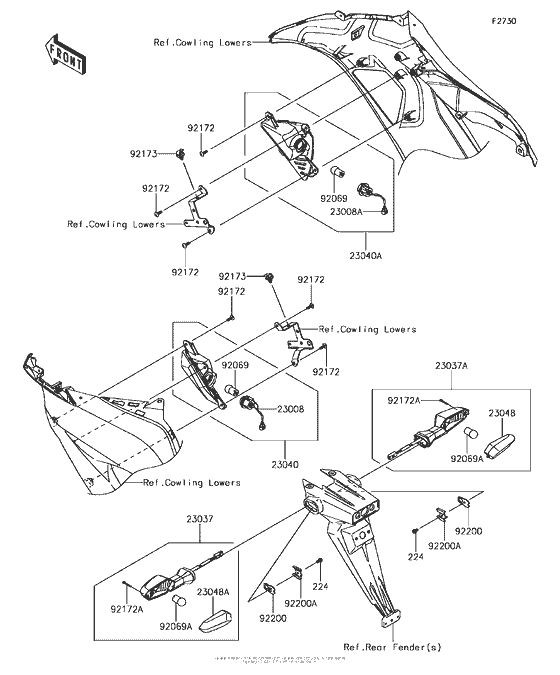 Поворотники Kawasaki ZX636 ZX636 Ninja ZX-6R ABS KRT Edition
