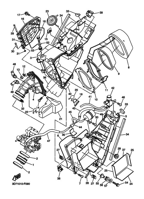 Впускная система Yamaha WR250 WR250R WR250R