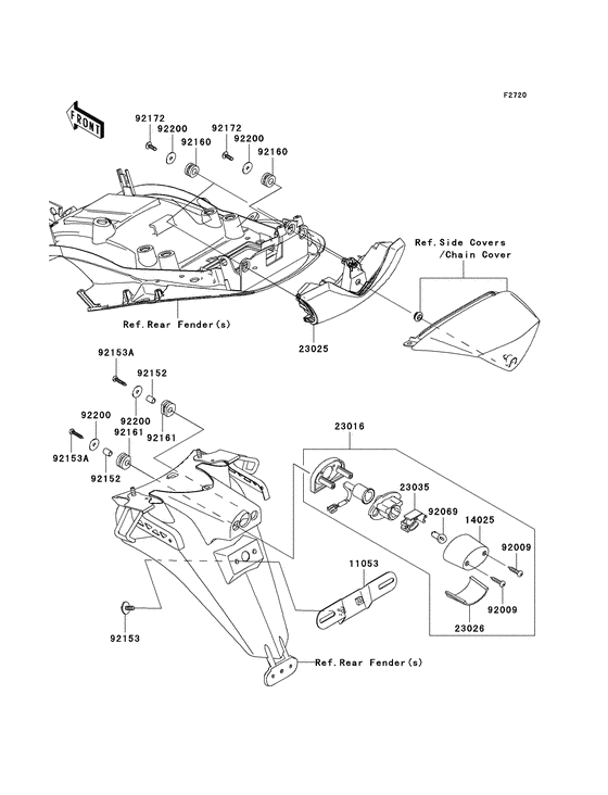 Задний фонарь (Стоп-сигнал) Kawasaki ZX1400 ZX1400 Ninja ZX-14