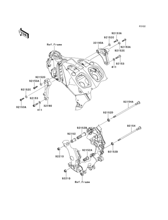 Engine mount Kawasaki ZX1400 ZX1400 Ninja ZX-14R ABS