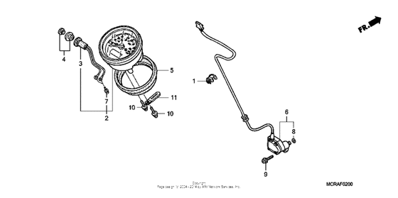 Панель приборов Honda VT750 VT750DCA AC Shadow Spirit