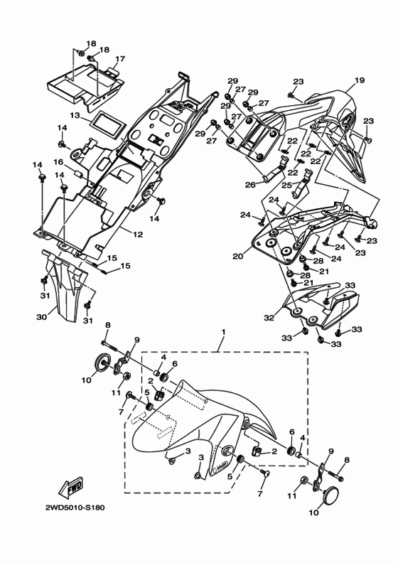 Крыло Yamaha YZF-R3 YZF-R3A
