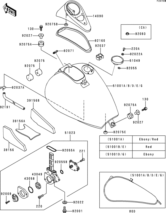 Fuel tank(1/2)(vn800-a4) Kawasaki VN800 VN800 Vulcan 800