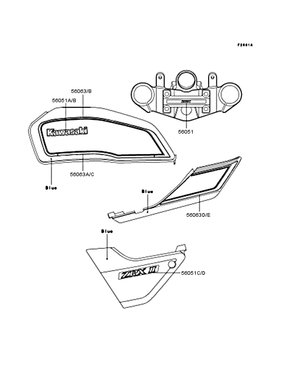 Наклейки Kawasaki ZR400 ZR400 ZRX-II
