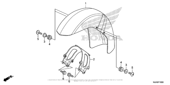 Front Fender (1) Honda VT750 VT750C Shadow Aero