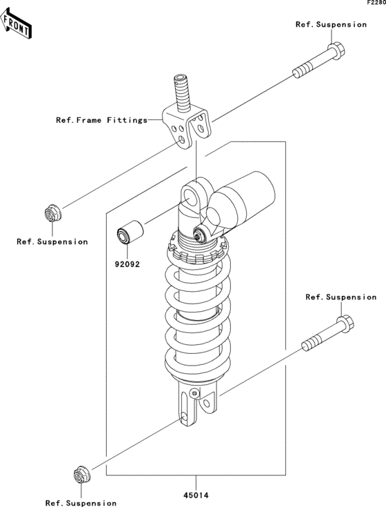 Shock absorber(s) Kawasaki ZX1000 ZX1000 Ninja ZX-10R