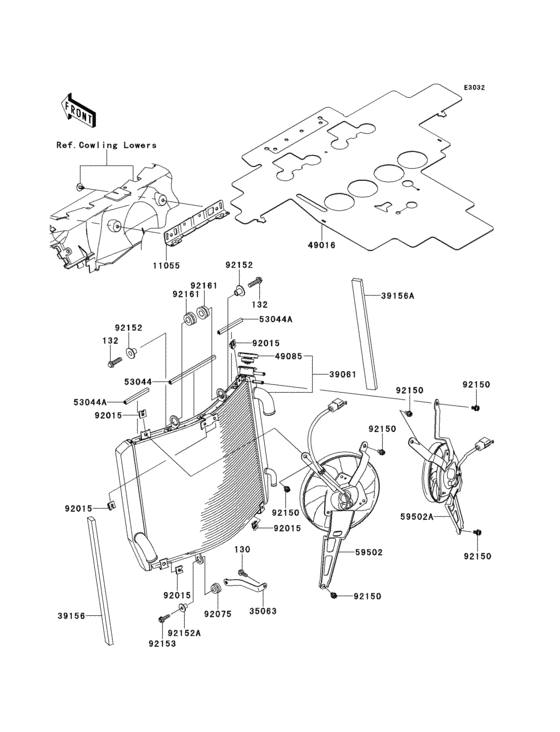 Радиатор Kawasaki ZX1400 ZX1400 Ninja ZX-14R