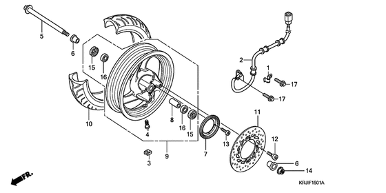 Переднее колесо Honda FES125 FES125 (ABS) S-Wing
