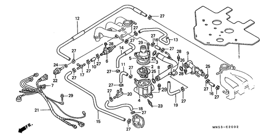 Water pipe/thermostat Honda GL1500 GL1500SE Gold Wing Special Edition