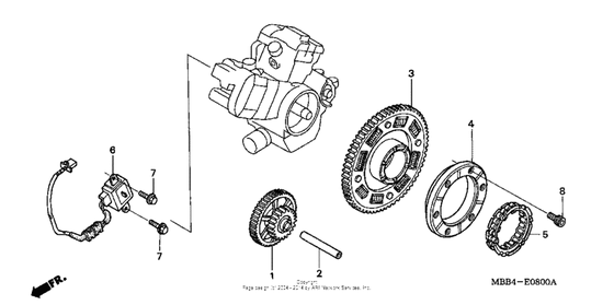 Pulse generator + starter clutch Honda VTR1000 VTR1000F Superhawk