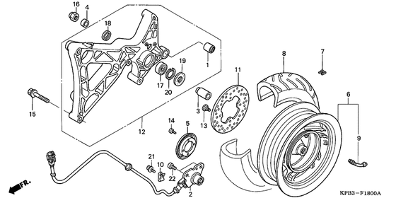 Заднее колесо Honda NSS250 NSS250 Jazz