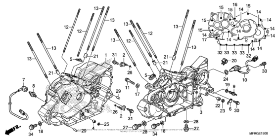 Картер двигателя Honda VT1300 VT1300CX (ABS) Fury