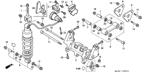 Задняя подвеска Honda VFR800 VFR800 (ABS) VFR