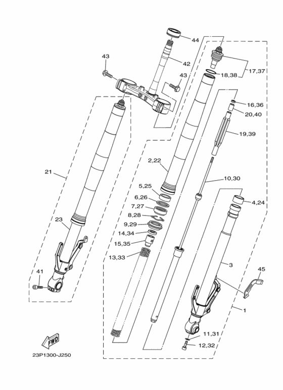 Вилка передней оси Yamaha XTZ1200 XT1200Z Super Tenere