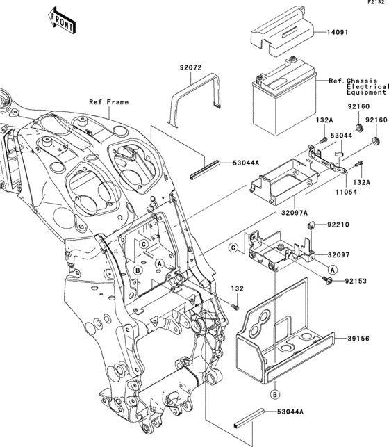 Battery case Kawasaki ZX1400 ZX1400 Ninja ZX-14