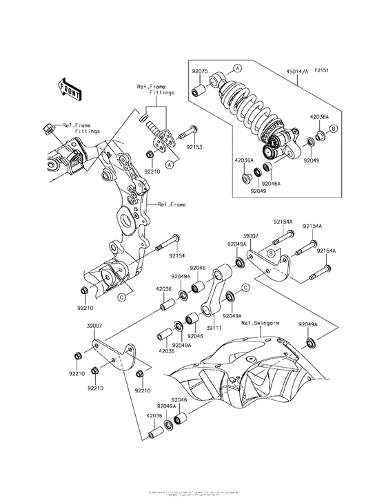 Suspension/shock Absorber Kawasaki ZX1000 ZX1000 Ninja ZX-10R ABS KRT Edition