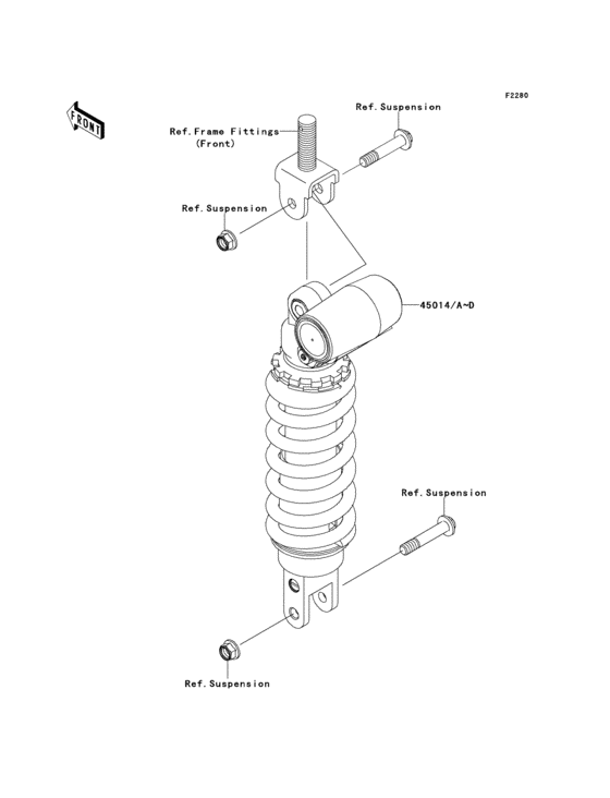 Shock absorber(s) Kawasaki ZX600 ZX600 Ninja ZX-6R
