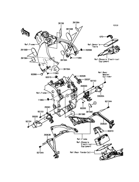 Frame Fittings Kawasaki ZX1000 ZX1000 Ninja ZX-10R ABS