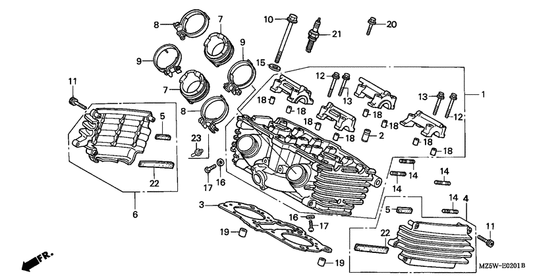 Головка цилиндра Honda VF750 VF750C Magna