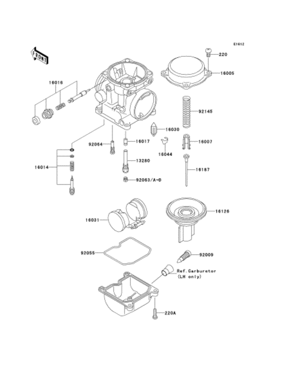 Комплектующие карбюратора Kawasaki EJ650 EJ650 W650