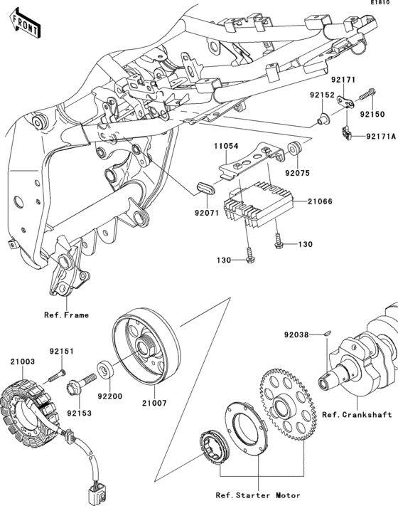 Генератор Kawasaki ZR750 ZR750 Z750
