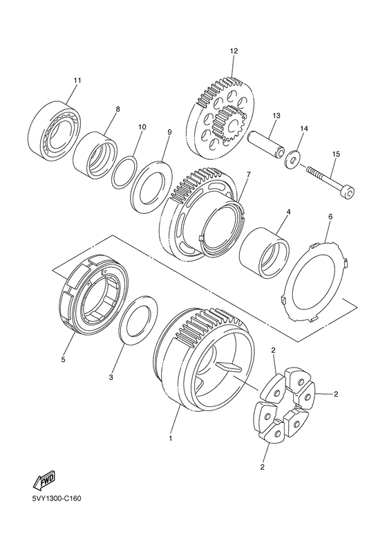 Привод стартера Yamaha FZ1 FZ1-N FZ1 FAZER (Naked)