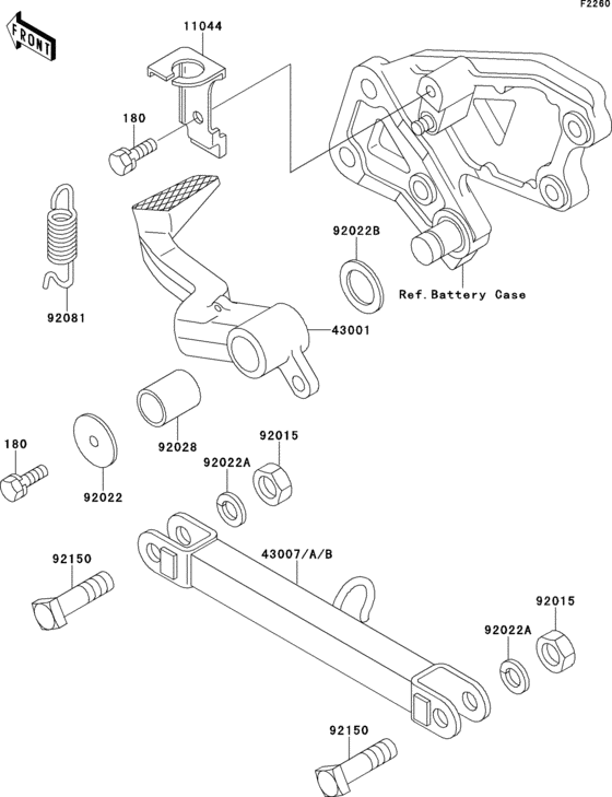 Brake pedal/torque link Kawasaki ZX600 ZX600 Ninja ZX-6