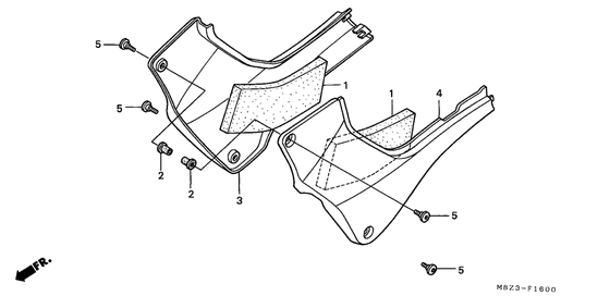 Боковой обтекатель Honda CB600F CB600F2Y Hornet S