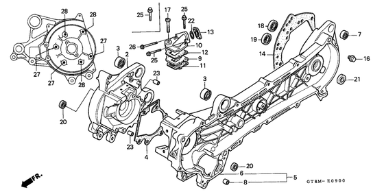 Картер двигателя Honda PK50 PK50S Wallaroo
