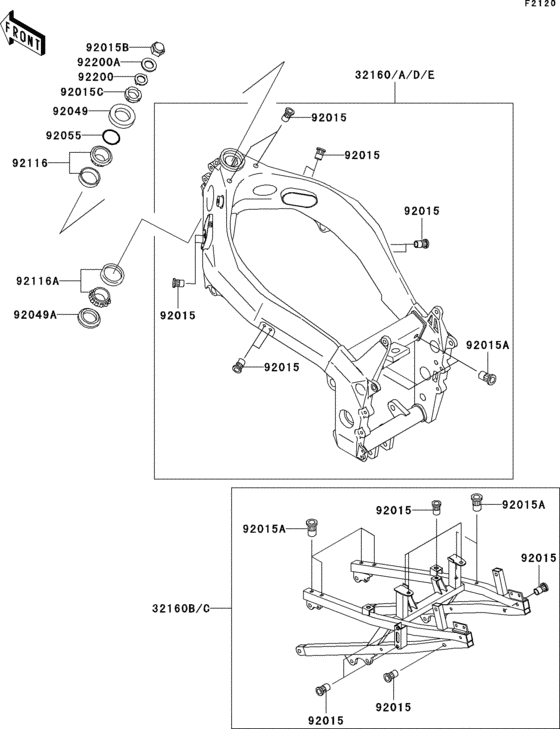 Рама Kawasaki ZX750 ZX750 Ninja ZX-7R