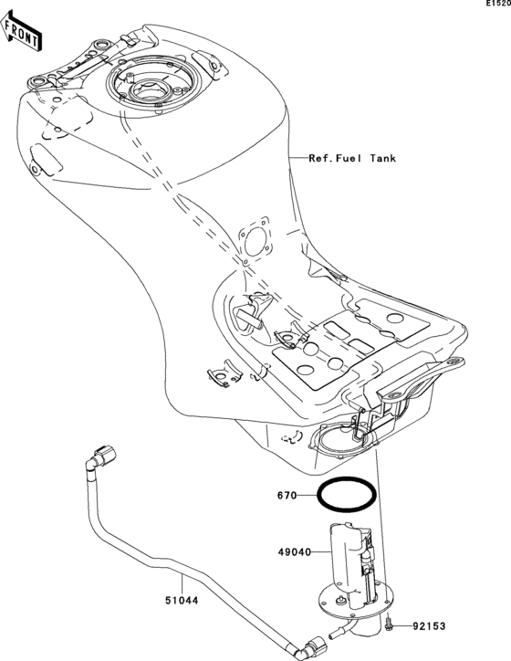 Топливный насос Kawasaki ZX1400 ZX1400 Ninja ZX-14