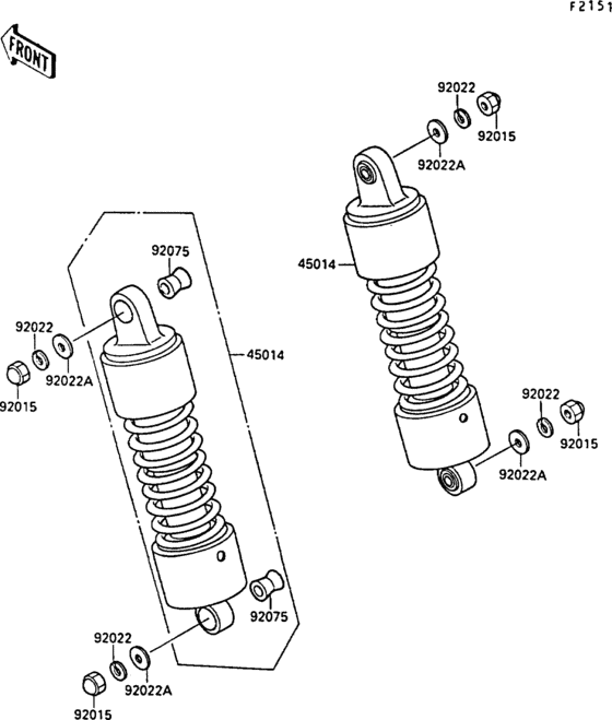 Suspension/shock absorber Kawasaki VN1500 VN1500 VN-15 SE