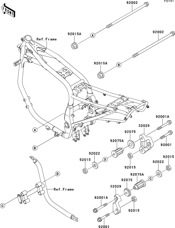 Крепление двигателя Kawasaki ZX1100 ZX1100 GPZ1100