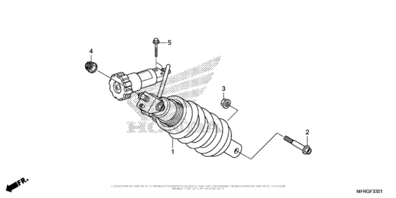Rear Shock Absorber (2) Honda VT1300 VT1300CX Fury