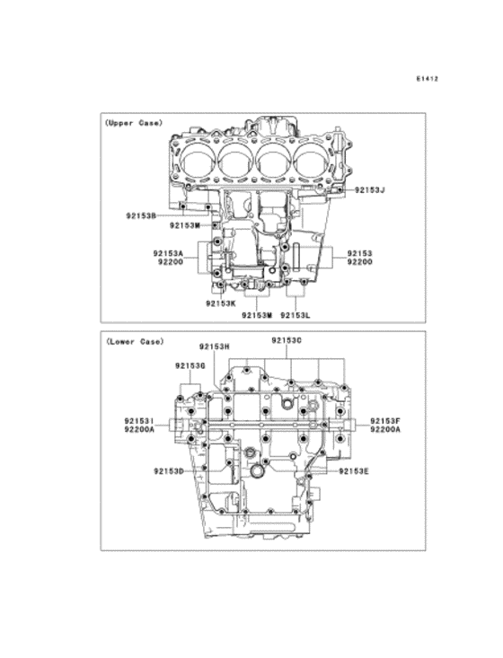 Болты картера двигателя Kawasaki ZX1400 ZX1400 Ninja ZX-14R ABS