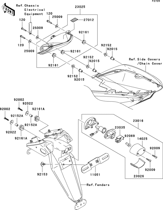 Taillight(s) Kawasaki ZX1000 ZX1000 Ninja ZX-10R Taillight(s) Kawasaki ZX1000 ZX1000 Ninja ZX-10R