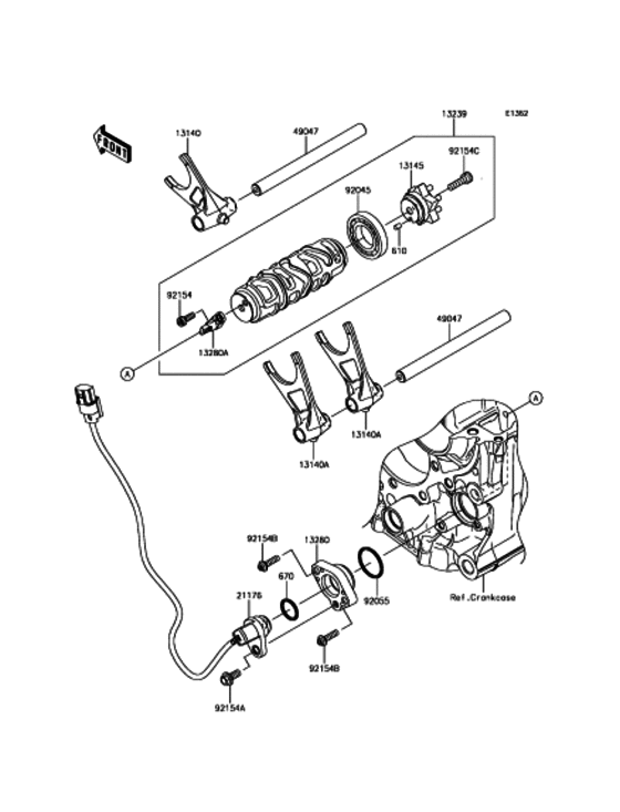 Gear Change Drum/Shift Fork(s) Kawasaki ZX1400 ZX1400 Ninja ZX-14R ABS