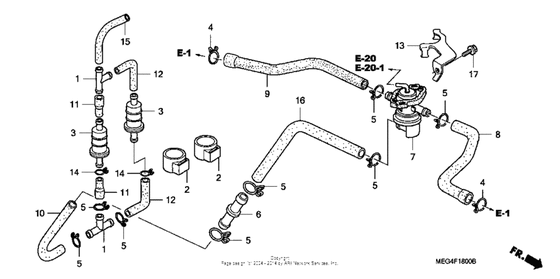 Система вентиляция картера Honda VT750 VT750C Shadow Aero