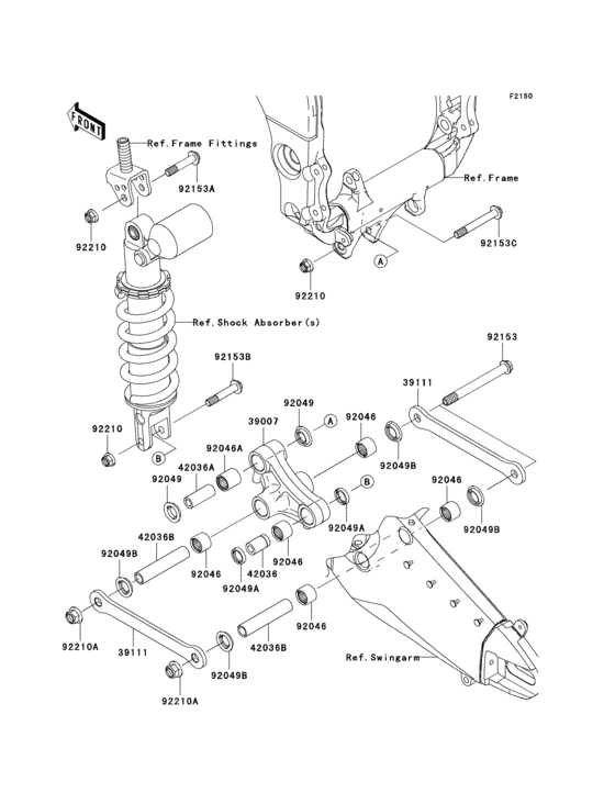 Задняя подвеска Kawasaki ZX1000 ZX1000 Ninja ZX-10R Задняя подвеска Kawasaki ZX1000 ZX1000 Ninja ZX-10R