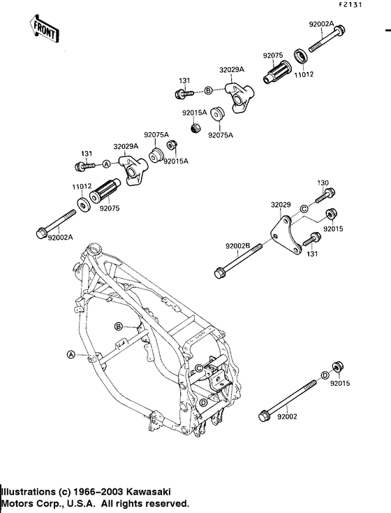 Крепление двигателя Kawasaki ZX600 ZX600 GPX600R