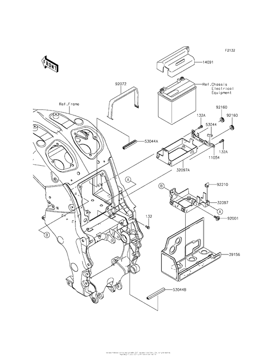 Battery Case Kawasaki ZX1400 ZX1400 Ninja ZX-14R Battery Case Kawasaki ZX1400 ZX1400 Ninja ZX-14R