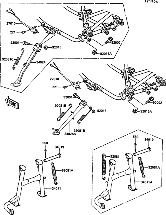 Stand(s)(z550-g2/g3/g4/g5) Kawasaki Z550 Z550 GT550