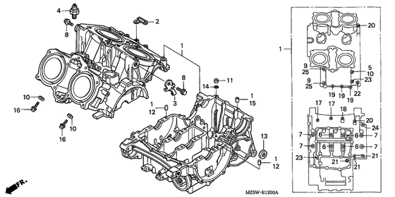 Картер двигателя Honda VF750 VF750C Magna