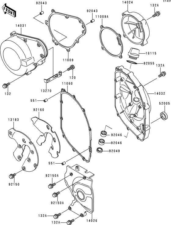 Engine cover(s) Kawasaki ZX600 ZX600 Ninja ZX-6