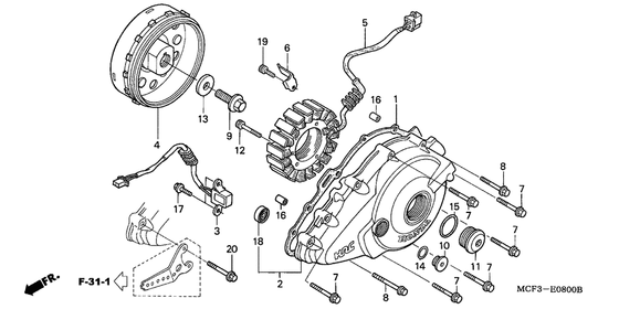 Генератор Honda VTR1000 VTR1000S RVT RC51