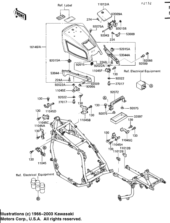 Ящик аккумуляторной батареи Kawasaki ZG1200 ZG1200 Voyager XII
