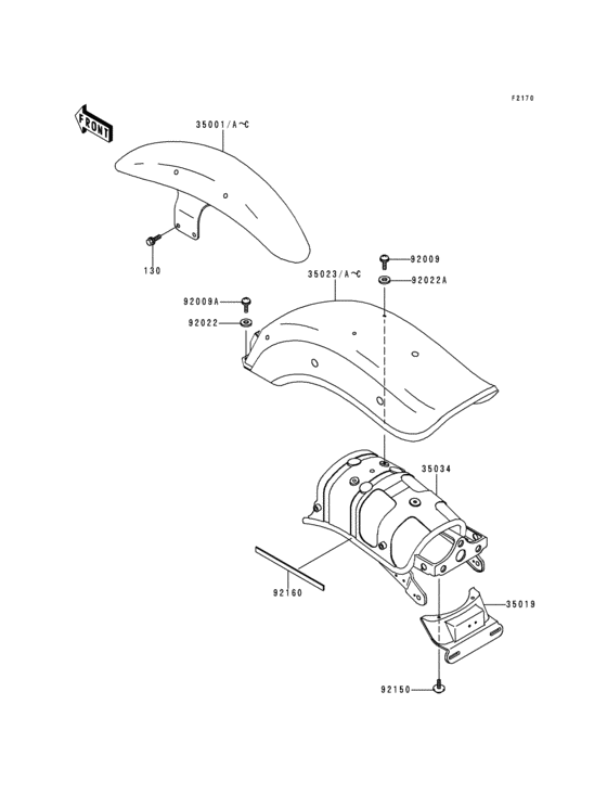 Крыло Kawasaki EN500 EN500 Vulcan 500 LTD