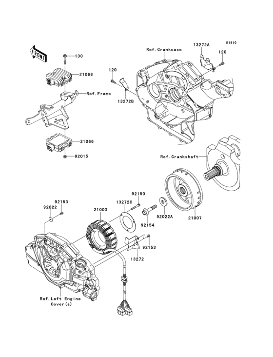 Генератор Kawasaki VN1700 VN1700 Voyager ABS