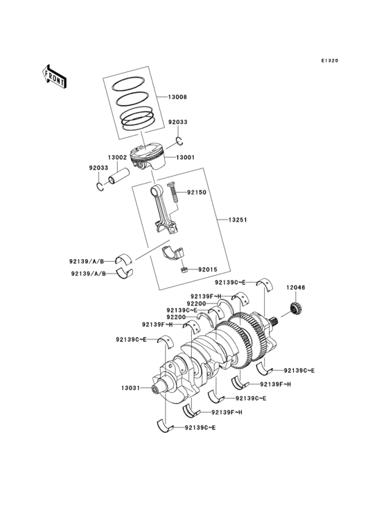 Crankshaft/piston(s) Kawasaki ZX1400 ZX1400 Ninja ZX-14
