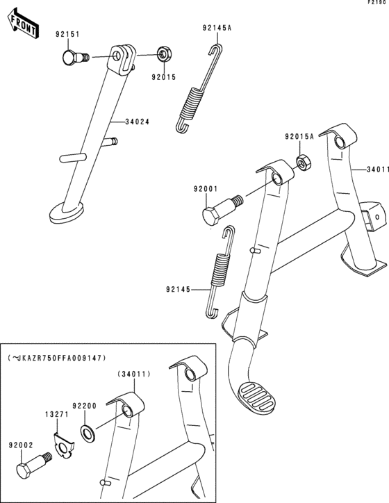 Stand(s) Kawasaki ZR750 ZR750 ZR-7